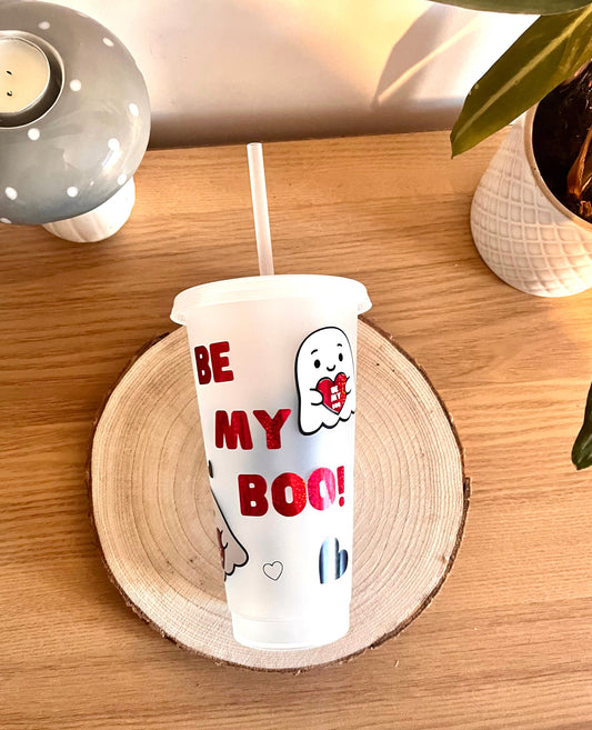 Be my boo Cold cup, Valentines gift, Venti cold cup, tumbler, personalised gift, drinkware