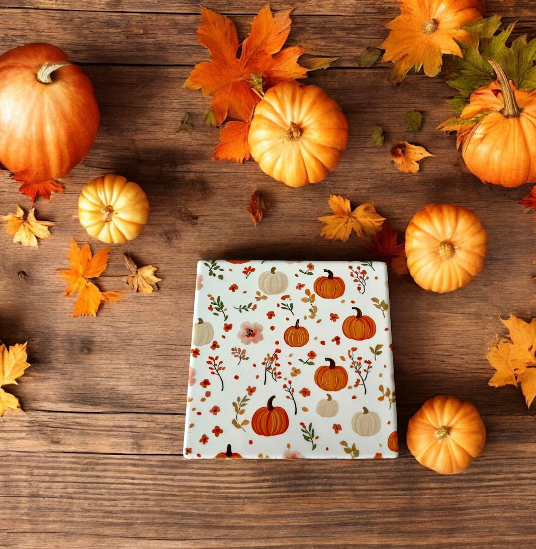 Pumpkin Ceramic coaster