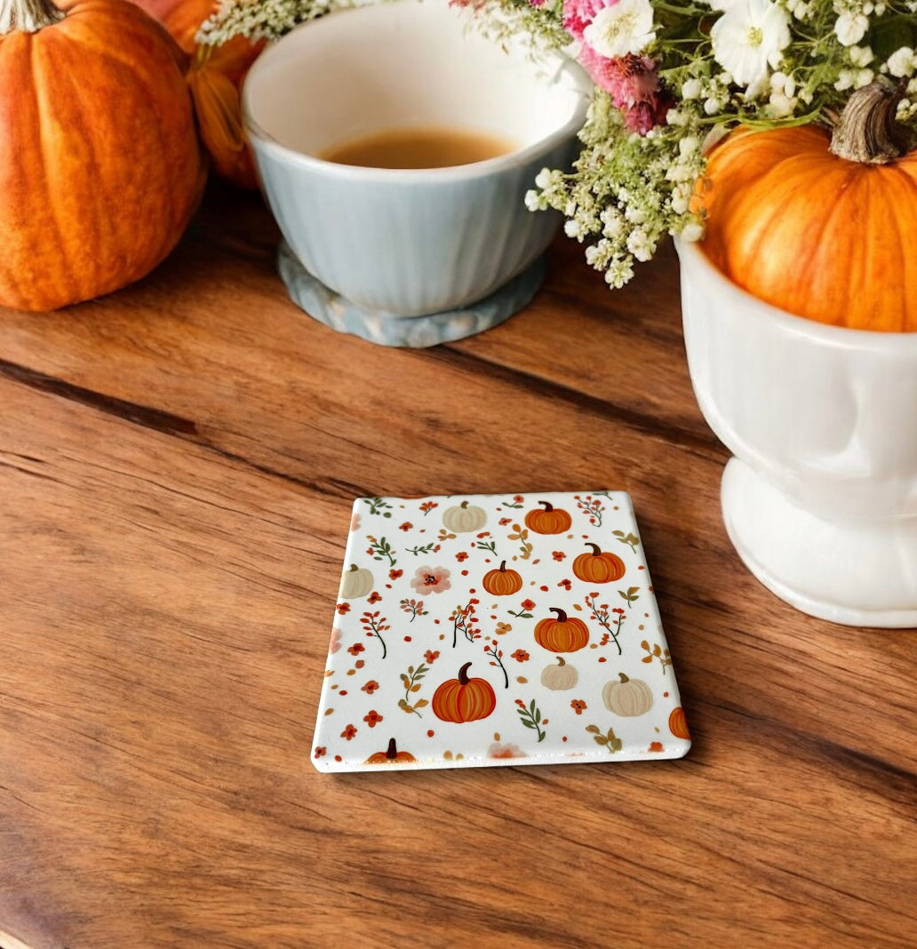 Pumpkin Ceramic coaster
