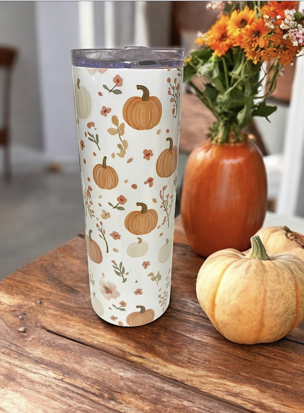 Autumn pumpkin tumbler