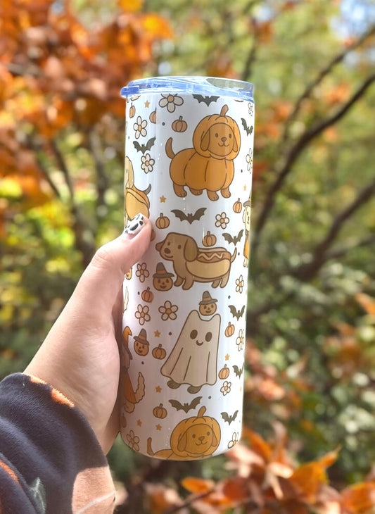Howl-o-ween Pups Tumbler