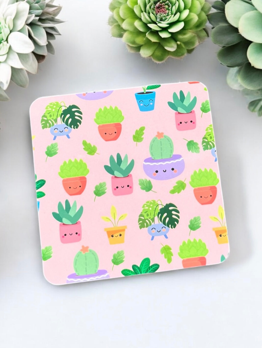 Cute Plant Mug & Coaster Set