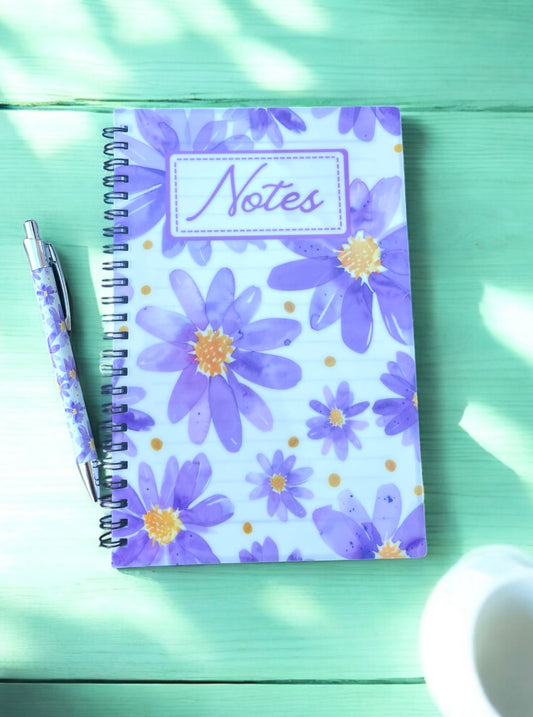Lilac Floral Notebook & Pen Set
