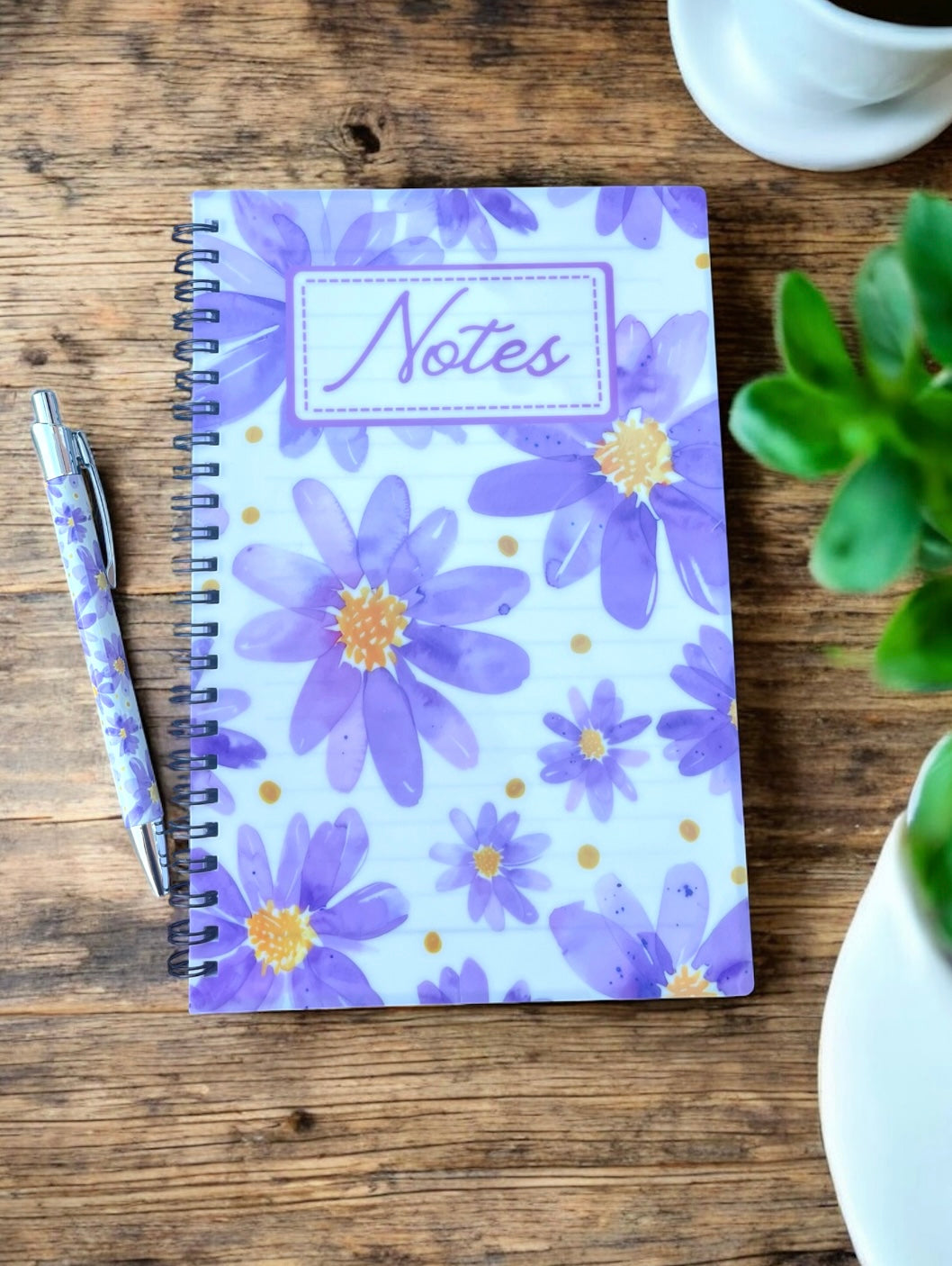 Lilac Floral Notebook & Pen Set