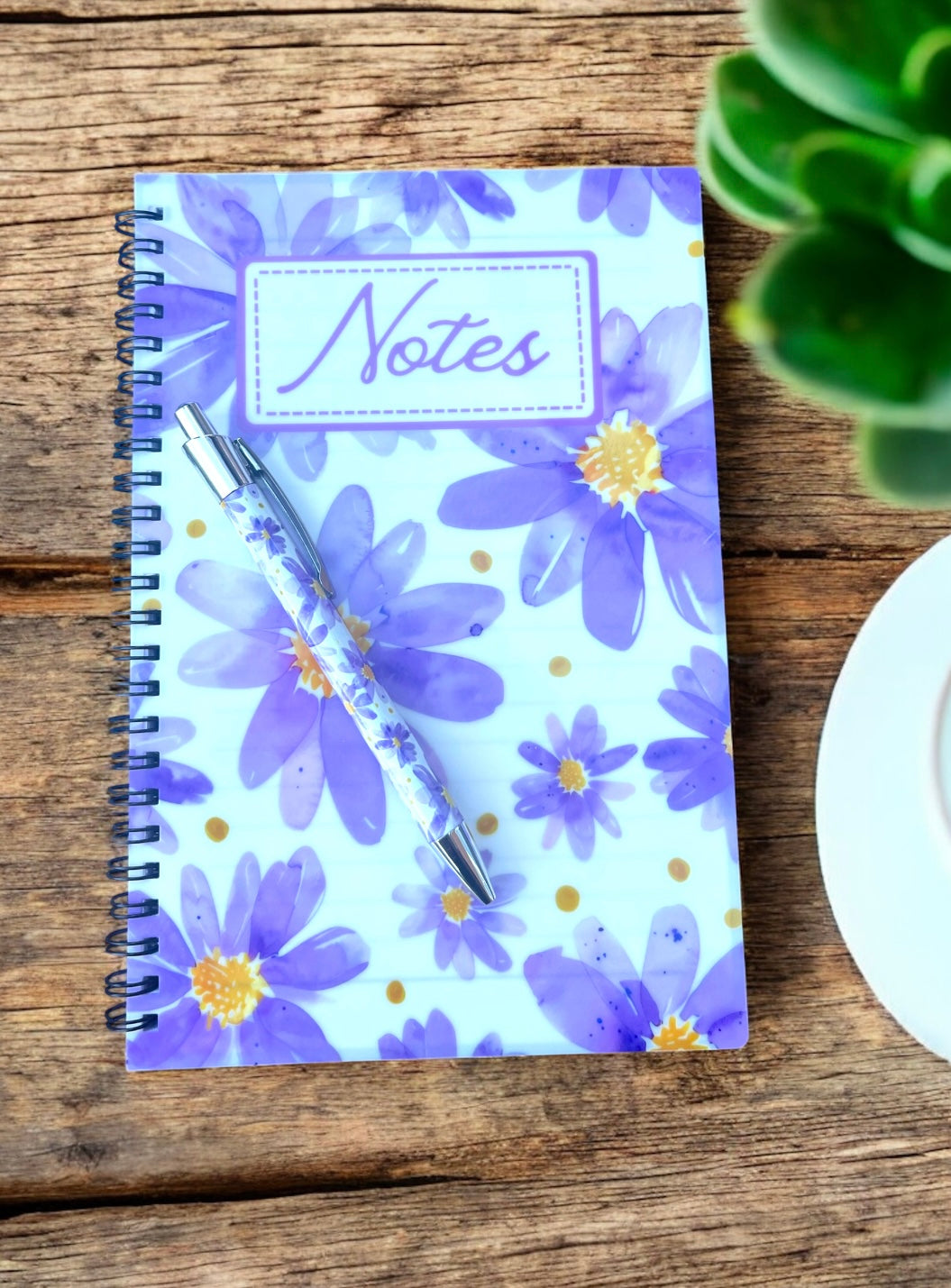 Lilac Floral Notebook & Pen Set
