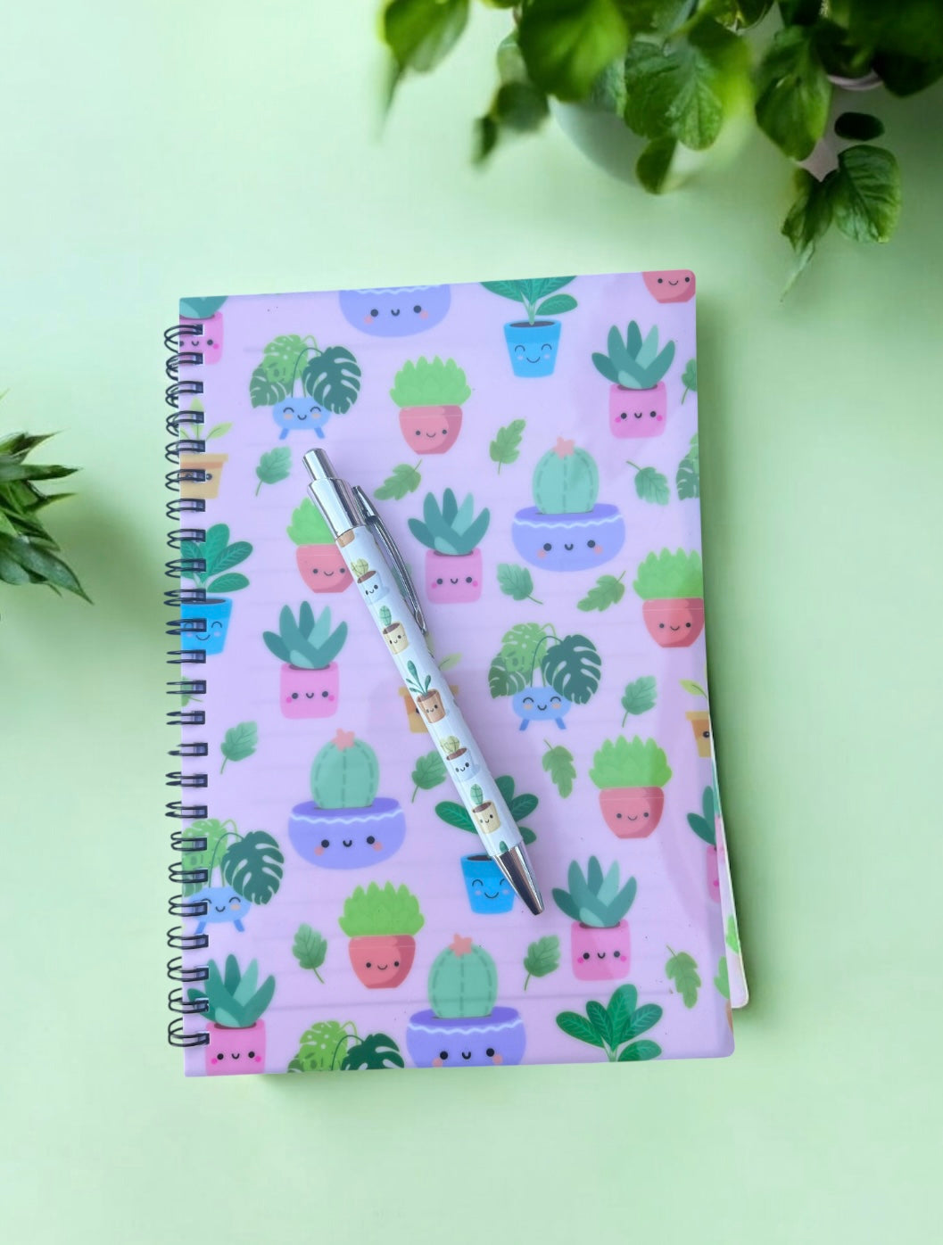 Cute Plant Notebook & Pen Set