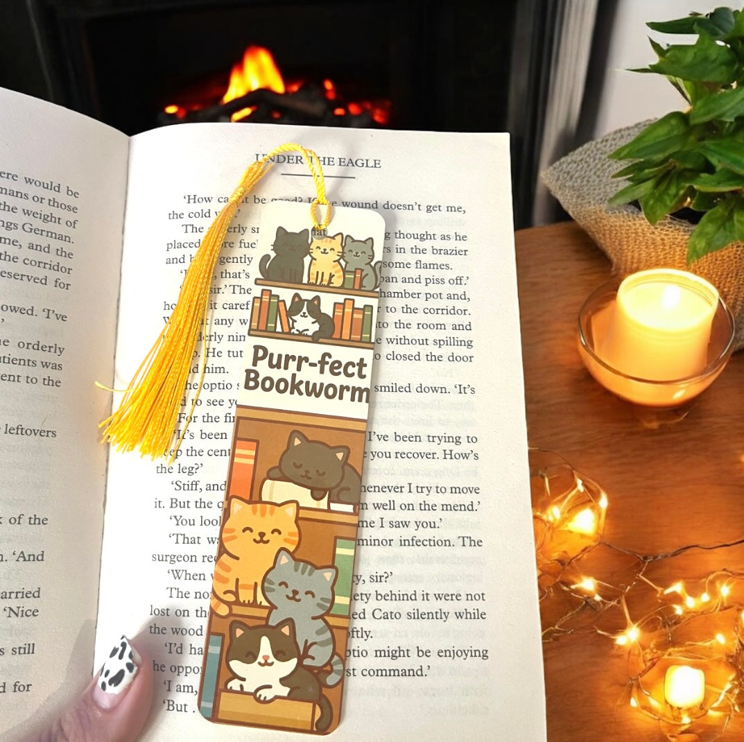 Puurfect Bookworm Bookmark