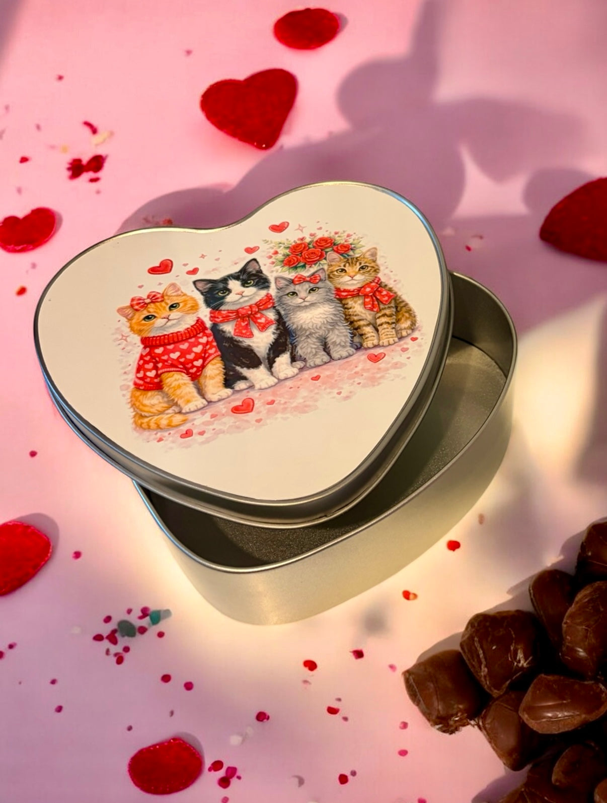Adorable Cat Valentines Tin