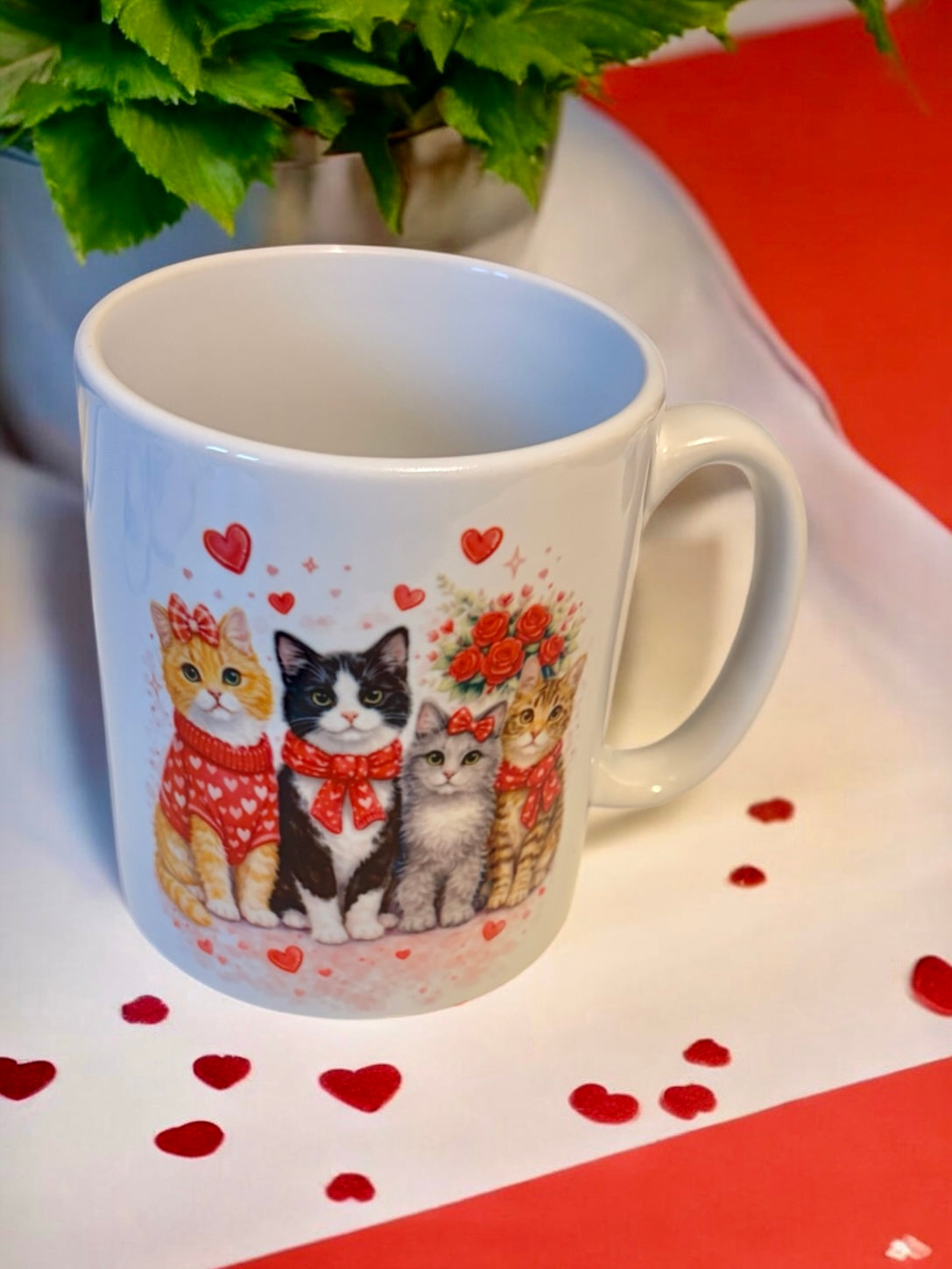 Adorable Cat Valentines Mug
