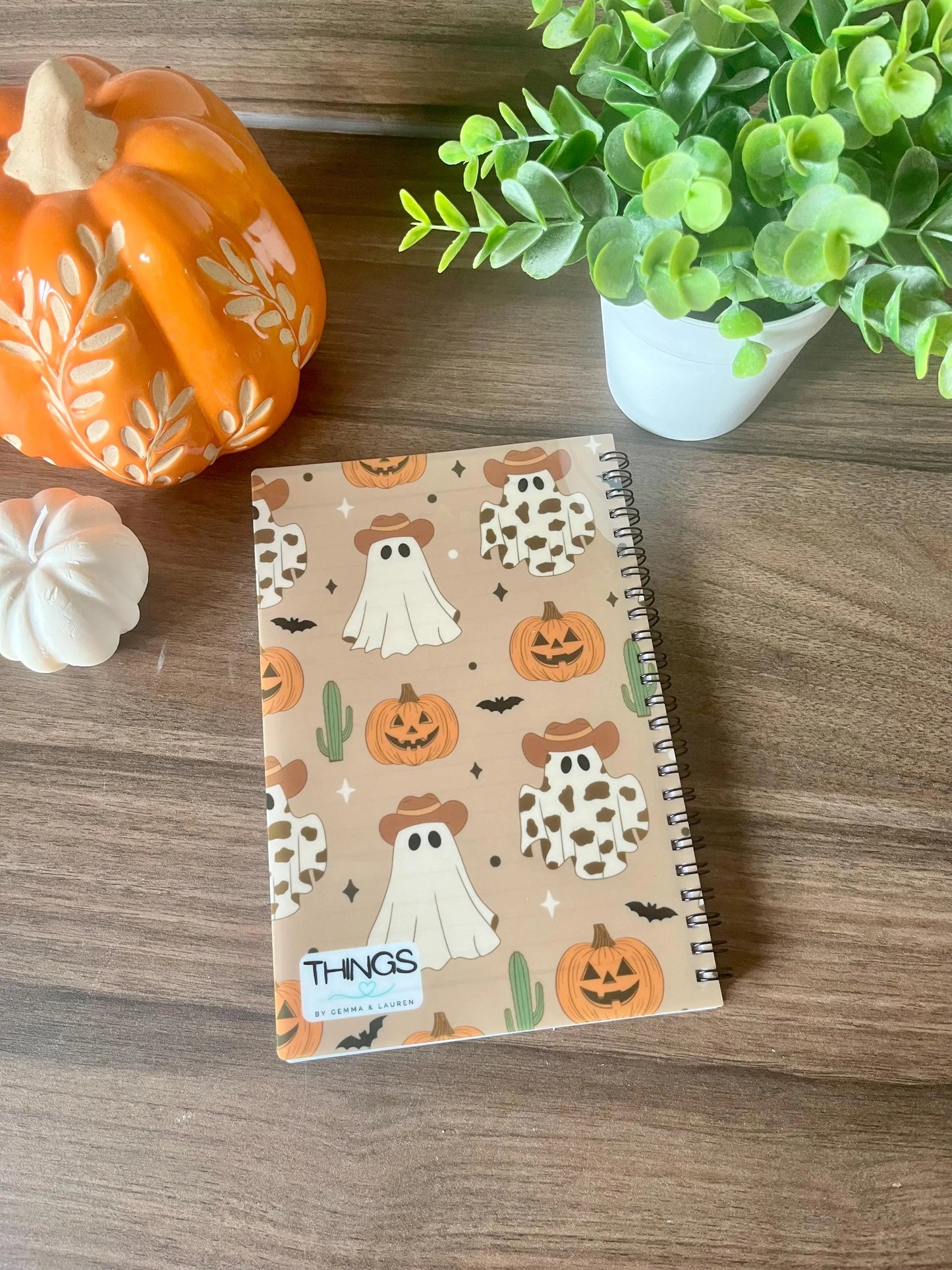 Halloween meets the Wild West notebook