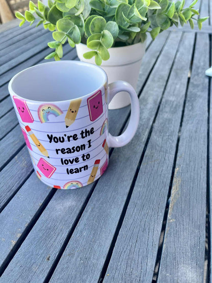 Teacher gift set - Mug, coaster & Bookmark