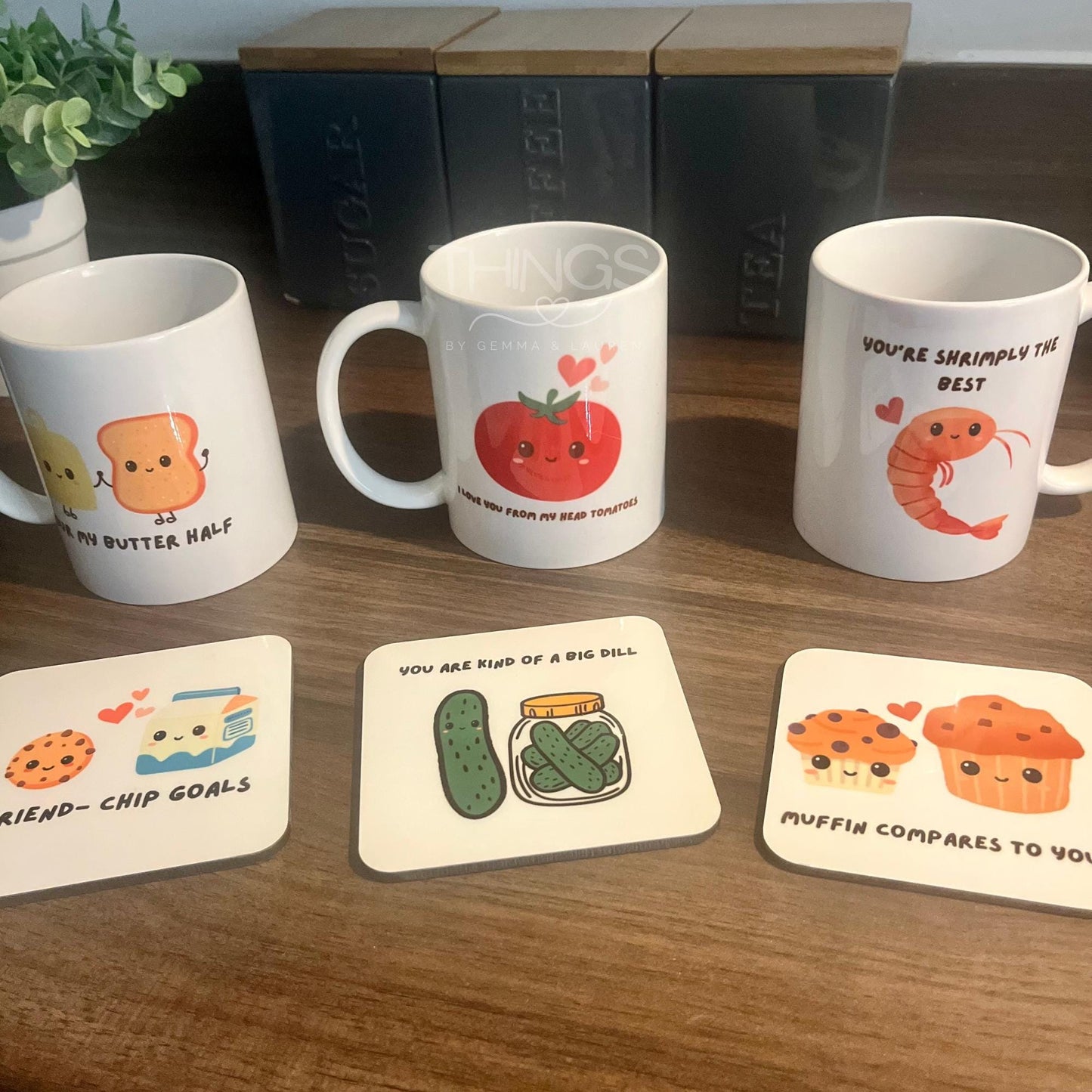 Personalised Pun Coasters - Benny and Todd range