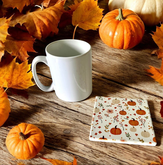 Pumpkin Ceramic coaster