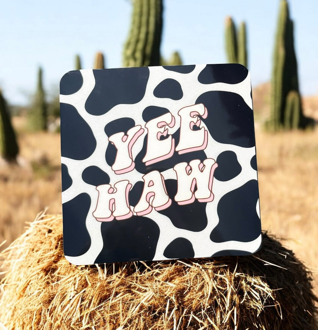 Yee-Haw Cowprint Coaster