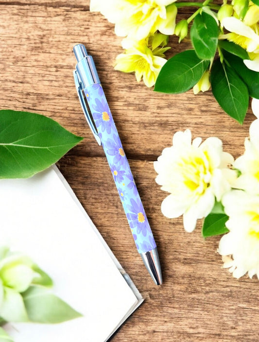 Lilac Floral Pen
