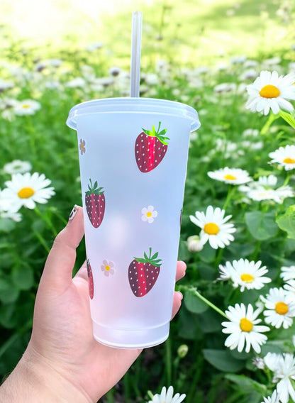 Strawberry  Reusable Cold Cup