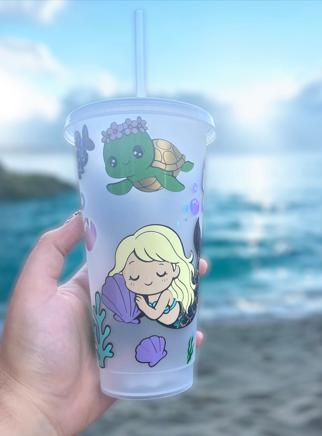 Mermaid Sea Friends Reusable Cold Cup