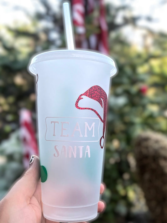 Team Santa Reusable Cold Cup