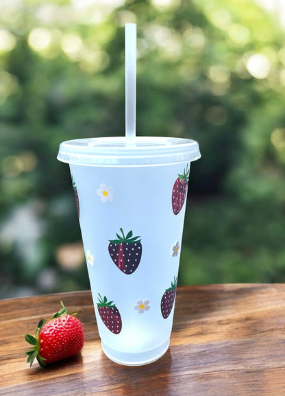 Strawberry  Reusable Cold Cup