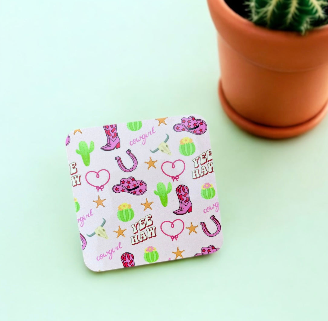 Pink Cowgirl Coaster