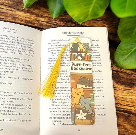 Puurfect Bookworm Bookmark