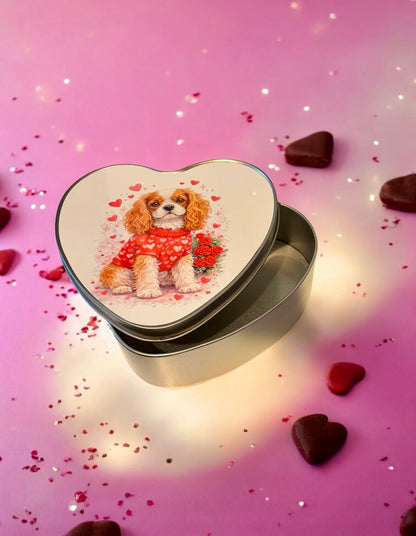 Adorable Dog Valentines Tin