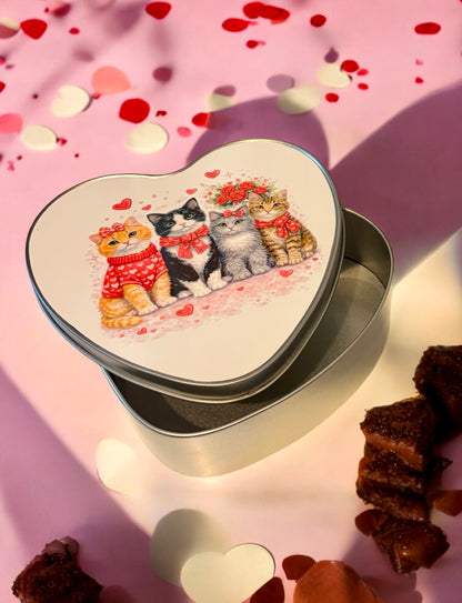 Adorable Cat Valentines Tin