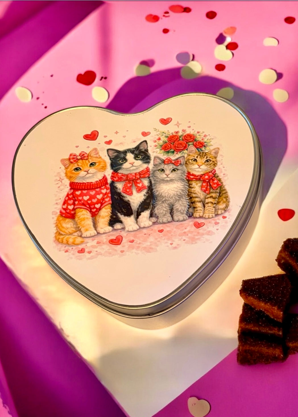Adorable Cat Valentines Tin