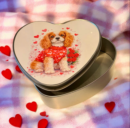 Adorable Dog Valentines Tin