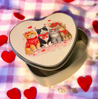 Adorable Cat Valentines Tin
