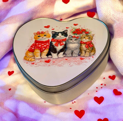Adorable Cat Valentines Tin