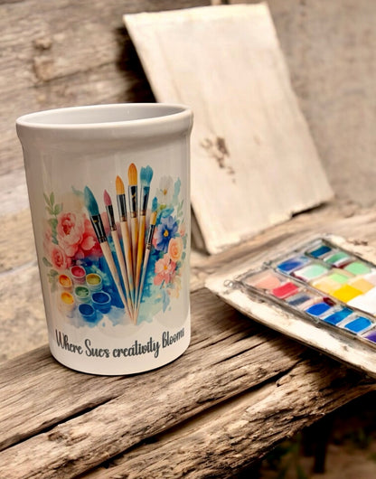 Custom Ceramic Paint Brush Pot