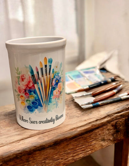 Custom Ceramic Paint Brush Pot